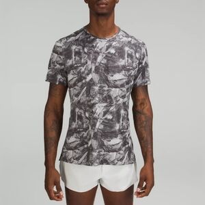 Lululemon Fast and Free Short Sleeve Heathered Black Gray Size Large